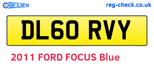 DL60RVY are the vehicle registration plates.