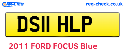 DS11HLP are the vehicle registration plates.