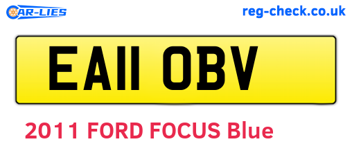 EA11OBV are the vehicle registration plates.