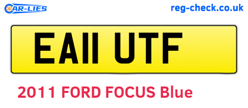 EA11UTF are the vehicle registration plates.
