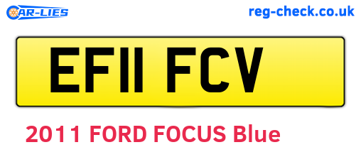 EF11FCV are the vehicle registration plates.