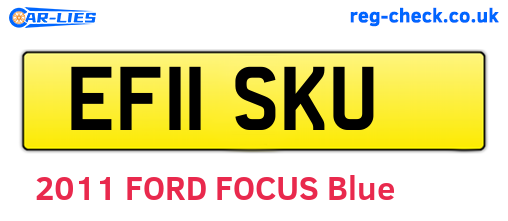 EF11SKU are the vehicle registration plates.