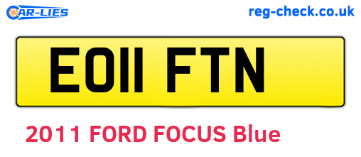 EO11FTN are the vehicle registration plates.