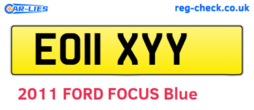 EO11XYY are the vehicle registration plates.