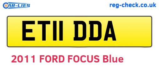 ET11DDA are the vehicle registration plates.