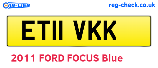 ET11VKK are the vehicle registration plates.