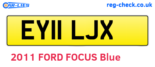 EY11LJX are the vehicle registration plates.