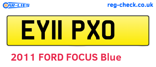 EY11PXO are the vehicle registration plates.