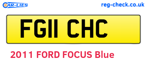 FG11CHC are the vehicle registration plates.