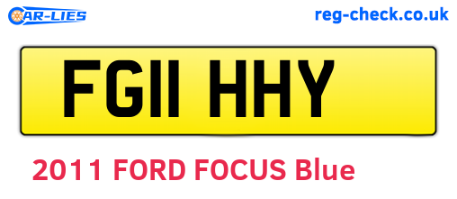 FG11HHY are the vehicle registration plates.