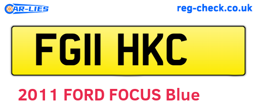 FG11HKC are the vehicle registration plates.