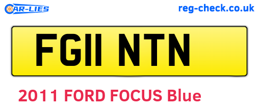 FG11NTN are the vehicle registration plates.