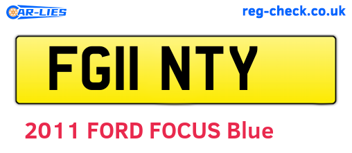 FG11NTY are the vehicle registration plates.