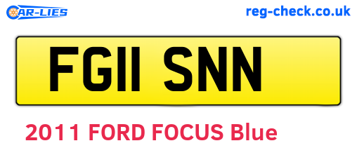 FG11SNN are the vehicle registration plates.