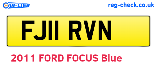 FJ11RVN are the vehicle registration plates.