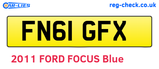 FN61GFX are the vehicle registration plates.