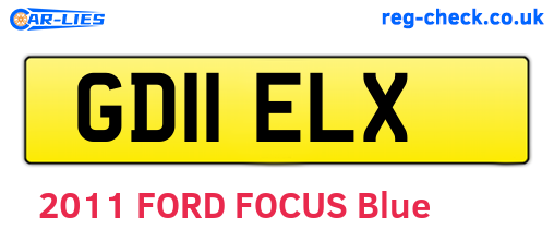 GD11ELX are the vehicle registration plates.