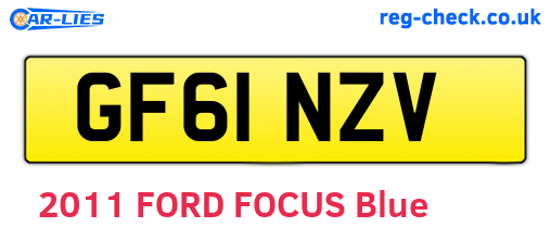 GF61NZV are the vehicle registration plates.