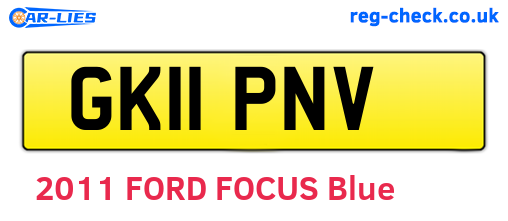 GK11PNV are the vehicle registration plates.