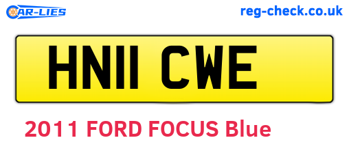 HN11CWE are the vehicle registration plates.