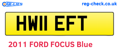 HW11EFT are the vehicle registration plates.