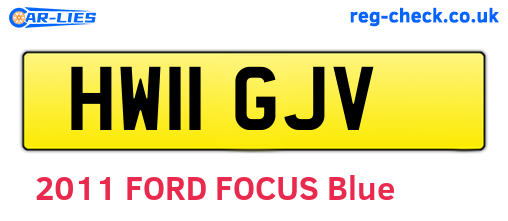 HW11GJV are the vehicle registration plates.