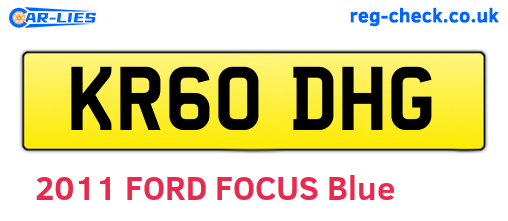 KR60DHG are the vehicle registration plates.