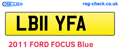 LB11YFA are the vehicle registration plates.