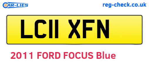 LC11XFN are the vehicle registration plates.