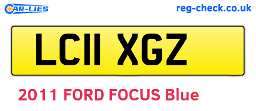 LC11XGZ are the vehicle registration plates.