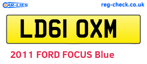LD61OXM are the vehicle registration plates.