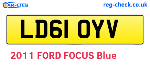 LD61OYV are the vehicle registration plates.