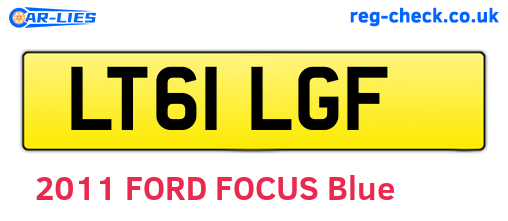LT61LGF are the vehicle registration plates.
