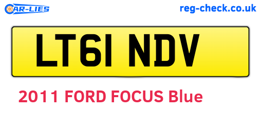 LT61NDV are the vehicle registration plates.