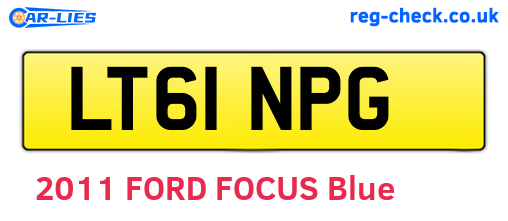 LT61NPG are the vehicle registration plates.