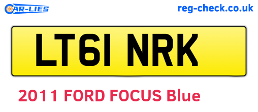 LT61NRK are the vehicle registration plates.