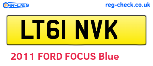 LT61NVK are the vehicle registration plates.