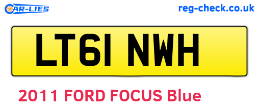 LT61NWH are the vehicle registration plates.