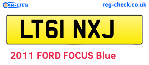 LT61NXJ are the vehicle registration plates.