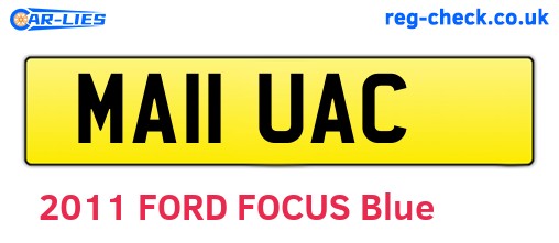 MA11UAC are the vehicle registration plates.