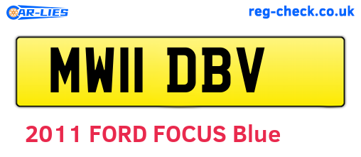 MW11DBV are the vehicle registration plates.