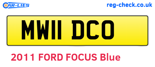 MW11DCO are the vehicle registration plates.
