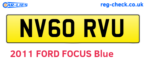 NV60RVU are the vehicle registration plates.
