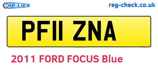 PF11ZNA are the vehicle registration plates.