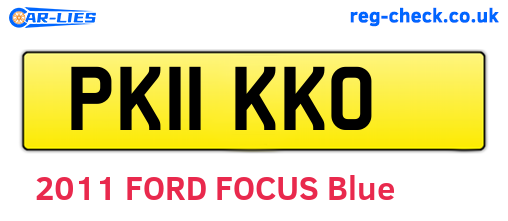 PK11KKO are the vehicle registration plates.