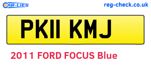PK11KMJ are the vehicle registration plates.