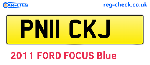 PN11CKJ are the vehicle registration plates.