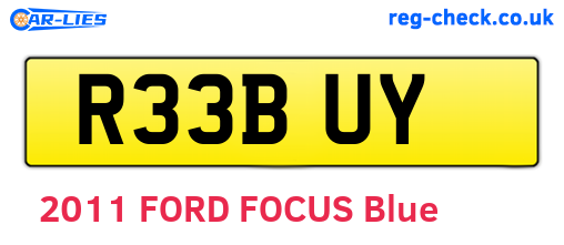 R33BUY are the vehicle registration plates.