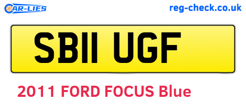 SB11UGF are the vehicle registration plates.