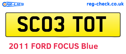 SC03TOT are the vehicle registration plates.